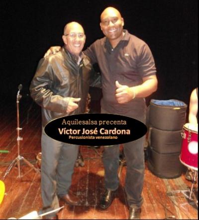 con el gran timbalero venezolano victor cardona